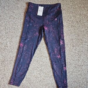 *NWT* Navy and Pink Speckled Leggings